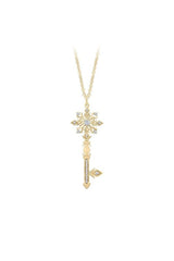 Snowflake Key Pendant Necklace