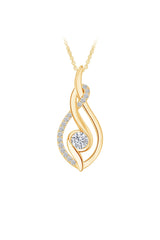 Moissanite Diamond Infinity Pendant Necklace