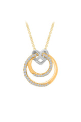 Double Circle Pendant Necklace