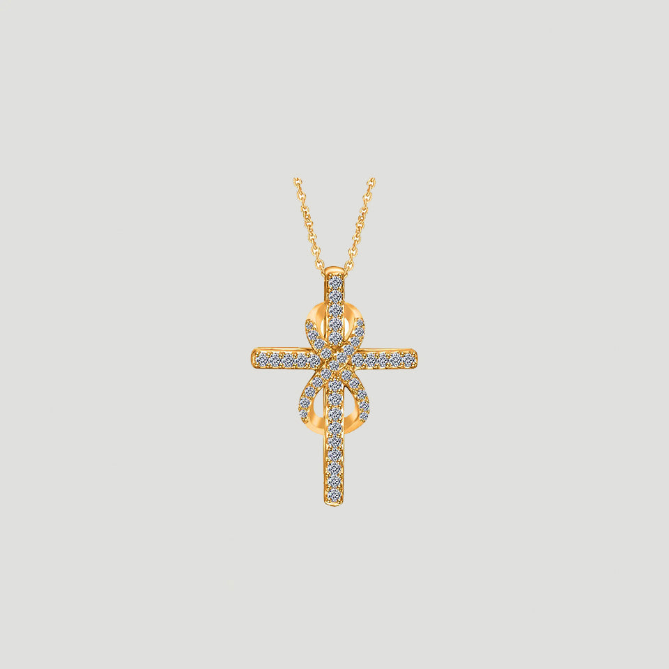 Diamond Cross with Infinity Pendant Necklace