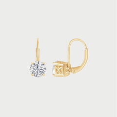 Moissanite Dangle Hoop Earrings